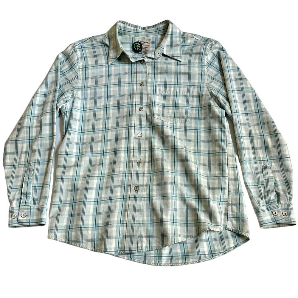 Vintage Women's L.L.Bean Flannel Light Blue